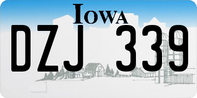IA license plate DZJ339