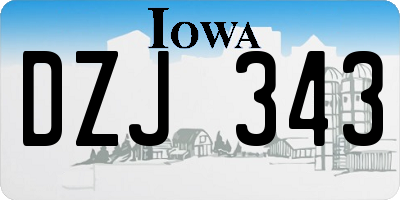 IA license plate DZJ343