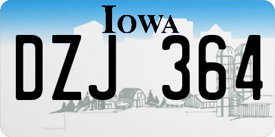 IA license plate DZJ364