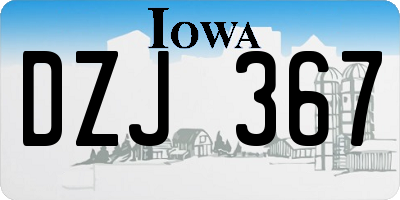 IA license plate DZJ367