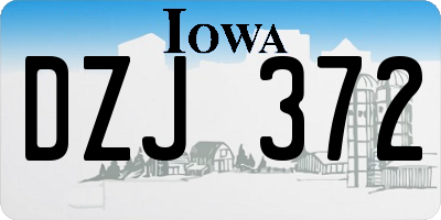 IA license plate DZJ372