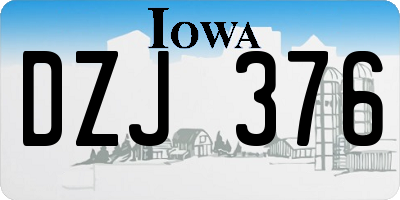 IA license plate DZJ376