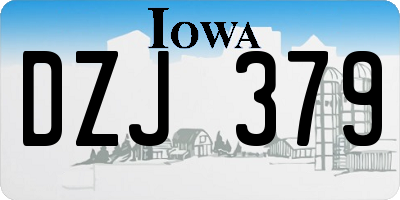 IA license plate DZJ379