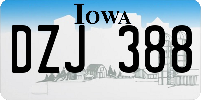 IA license plate DZJ388