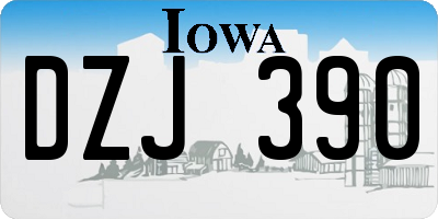 IA license plate DZJ390