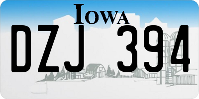 IA license plate DZJ394
