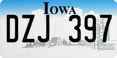 IA license plate DZJ397