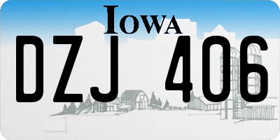 IA license plate DZJ406