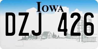 IA license plate DZJ426