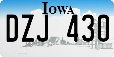 IA license plate DZJ430