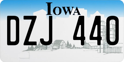 IA license plate DZJ440