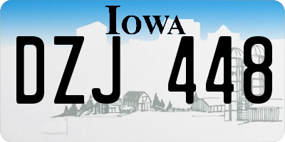 IA license plate DZJ448