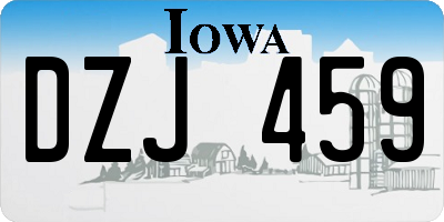 IA license plate DZJ459