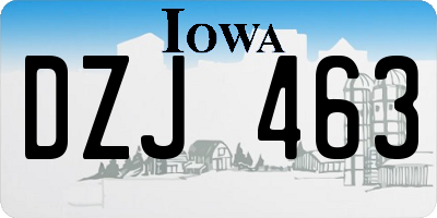 IA license plate DZJ463