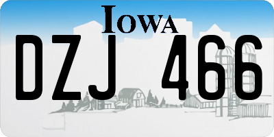IA license plate DZJ466