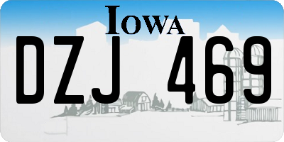 IA license plate DZJ469