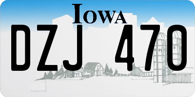 IA license plate DZJ470