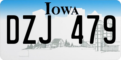 IA license plate DZJ479