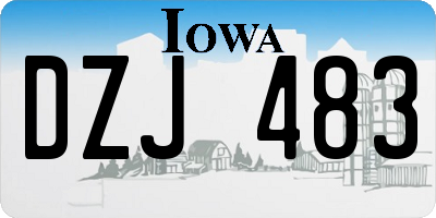 IA license plate DZJ483