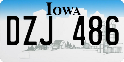 IA license plate DZJ486