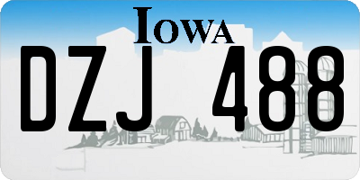 IA license plate DZJ488