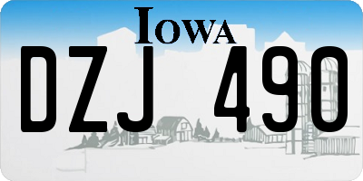 IA license plate DZJ490