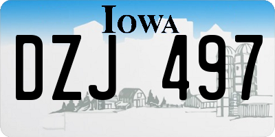 IA license plate DZJ497