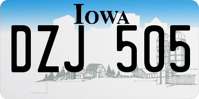 IA license plate DZJ505