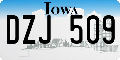 IA license plate DZJ509