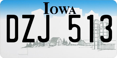 IA license plate DZJ513