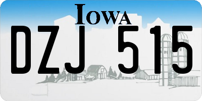 IA license plate DZJ515