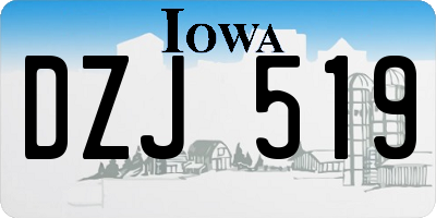 IA license plate DZJ519