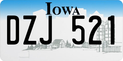 IA license plate DZJ521