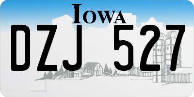 IA license plate DZJ527