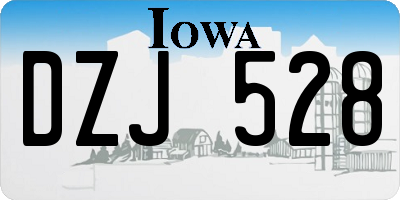 IA license plate DZJ528