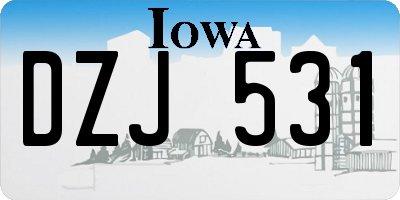 IA license plate DZJ531