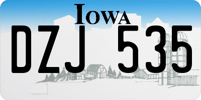 IA license plate DZJ535