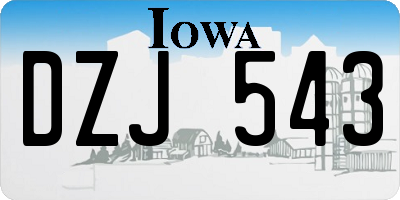 IA license plate DZJ543