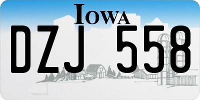 IA license plate DZJ558