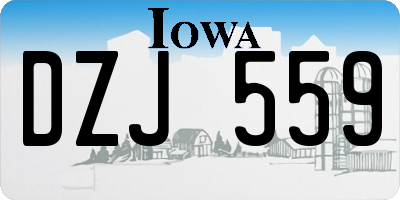 IA license plate DZJ559