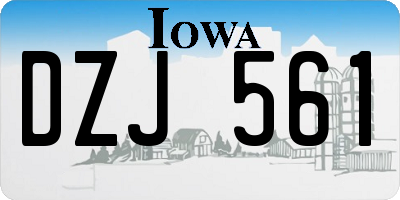 IA license plate DZJ561