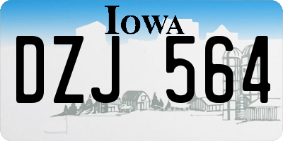 IA license plate DZJ564