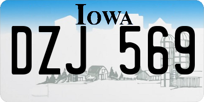 IA license plate DZJ569