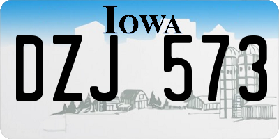 IA license plate DZJ573