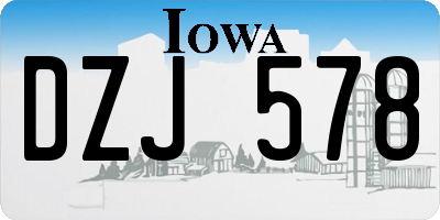 IA license plate DZJ578