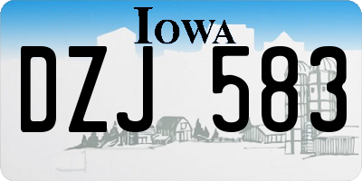 IA license plate DZJ583