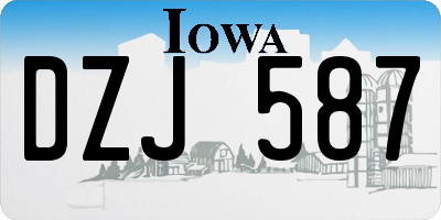 IA license plate DZJ587