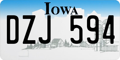 IA license plate DZJ594