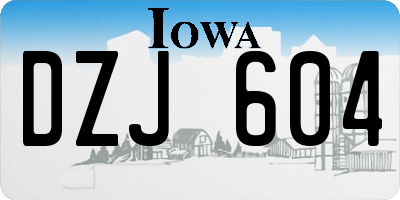 IA license plate DZJ604