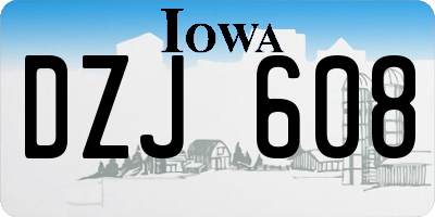 IA license plate DZJ608